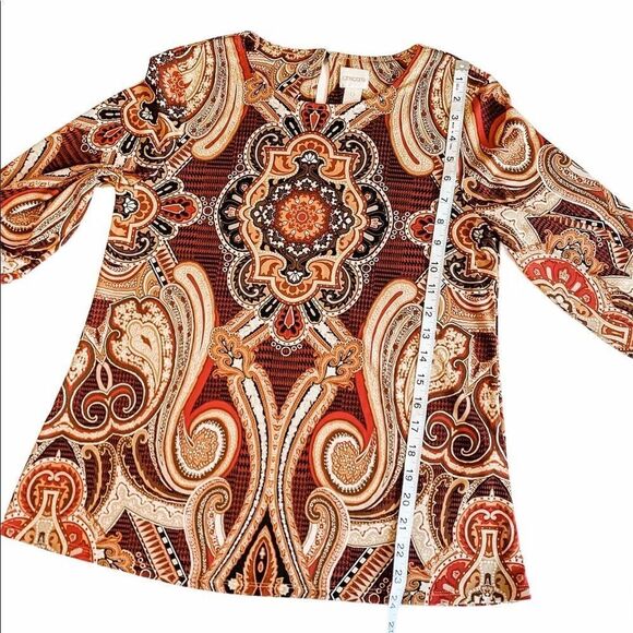 🍋 Chico’s • 3/4 Sleeve Boho Top - Picture 12 of 13